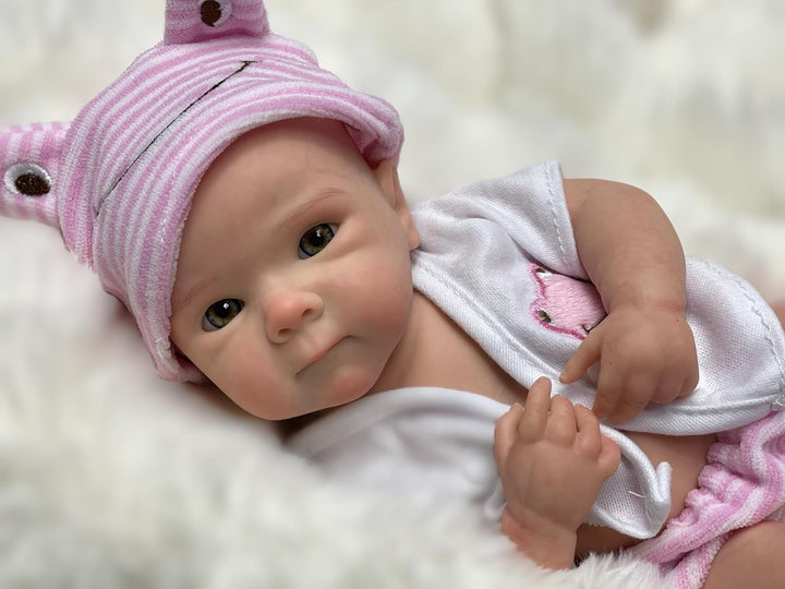 Gileutay Muñeca de Bebé de Silicona Realista de 12 Pulgadas de Cuer...