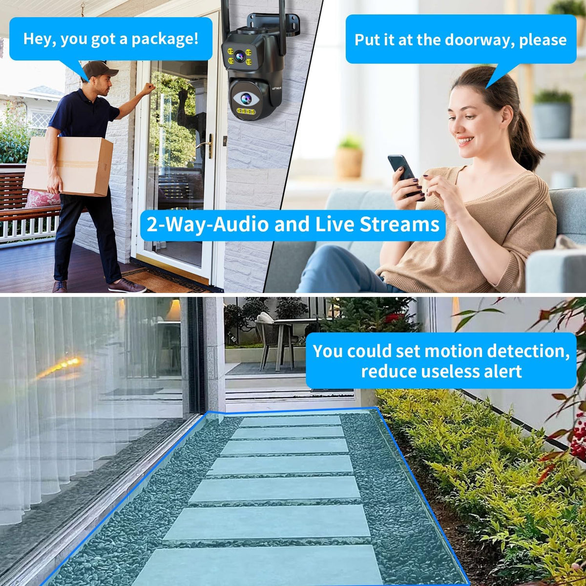Cámaras de seguridad WiFi para exteriores, cámaras 5G\/2.4G para se...