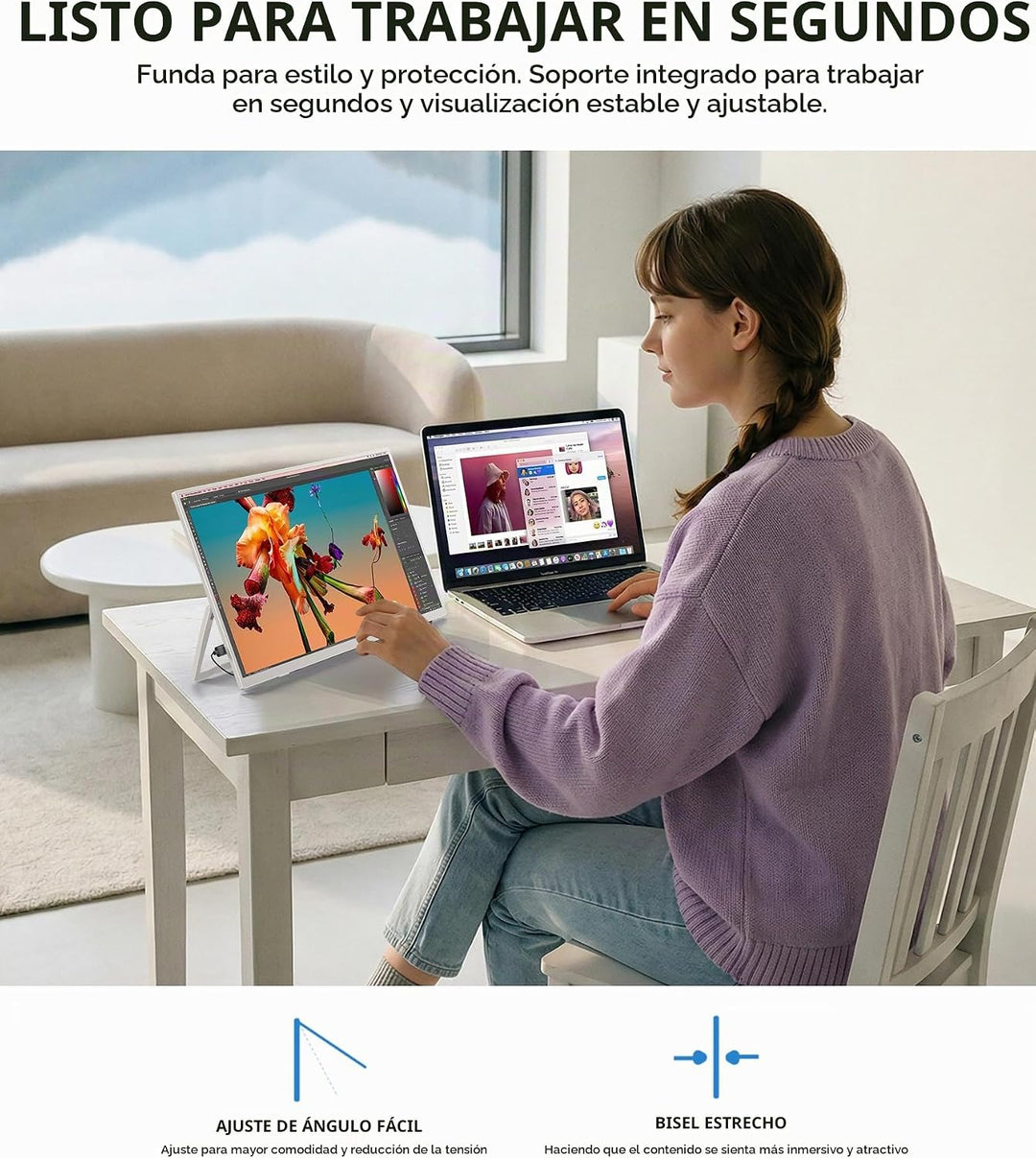 UPERFECT Monitor portátil 15.6", 125% sRGB 1080P Monitor portátil (...