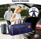 Paquete de 6 bolsas de mudanza resistentes de 210 GSM con cremallera lateral totalmente abierta, 93 L y 220 libras, impermeables, plegables para dormitorio universitario, alternativa de cajas de mudanza y organización del hogar, color azul