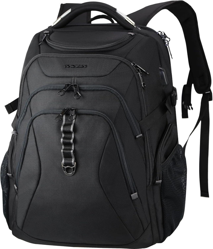 KROSER Mochila de viaje para computadora portátil resistente, Negro...