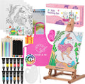 Juego de caballete de mesa para niños, kits de pintura de caballete de arte portátil