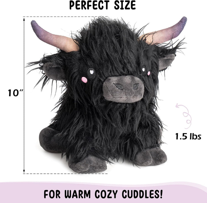 Happy Fuel Highland Cow - Almohadilla térmica sin perfume de 1.5 li...