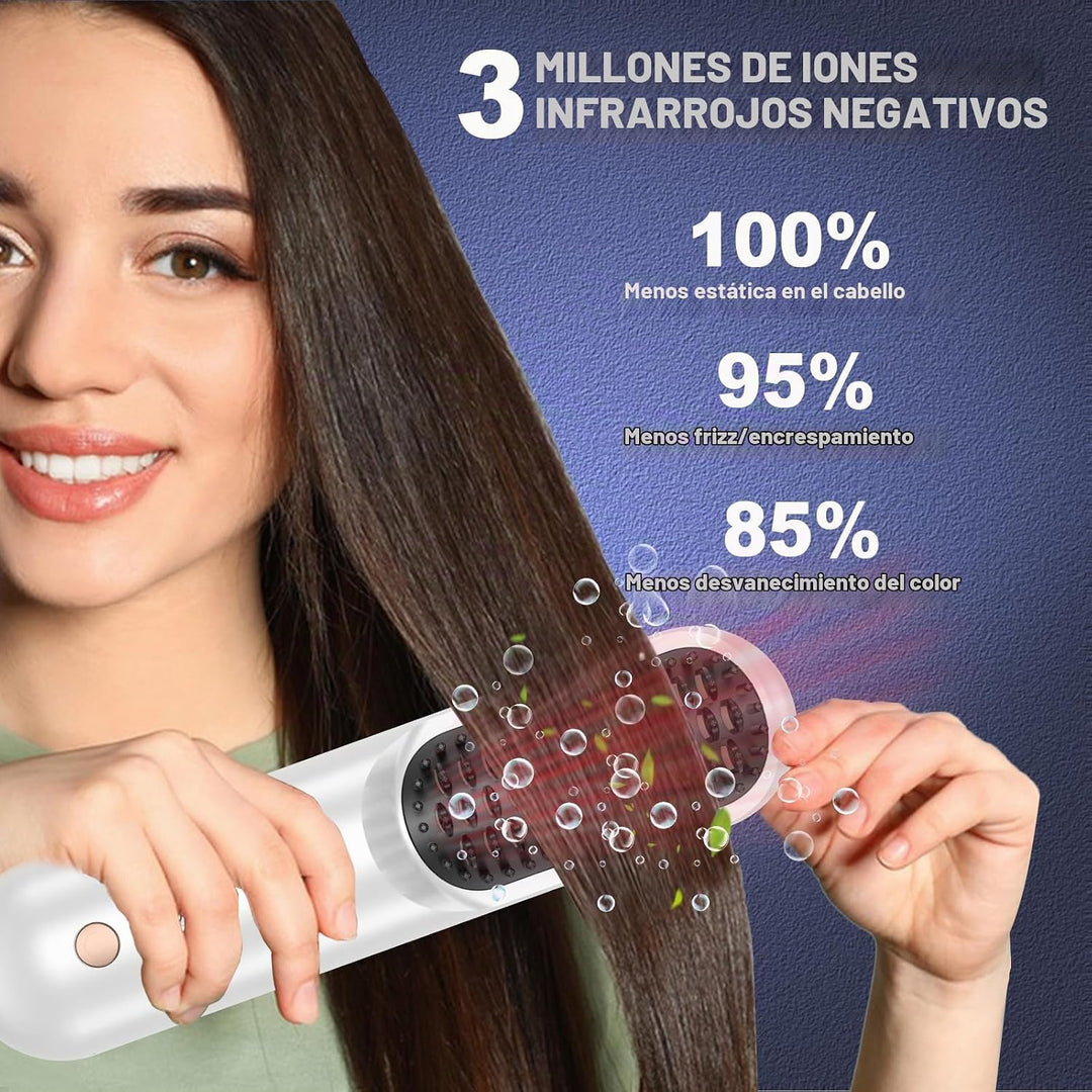 Atopskins Cepillo alisador de cabello inalámbrico, mini cepillo por...
