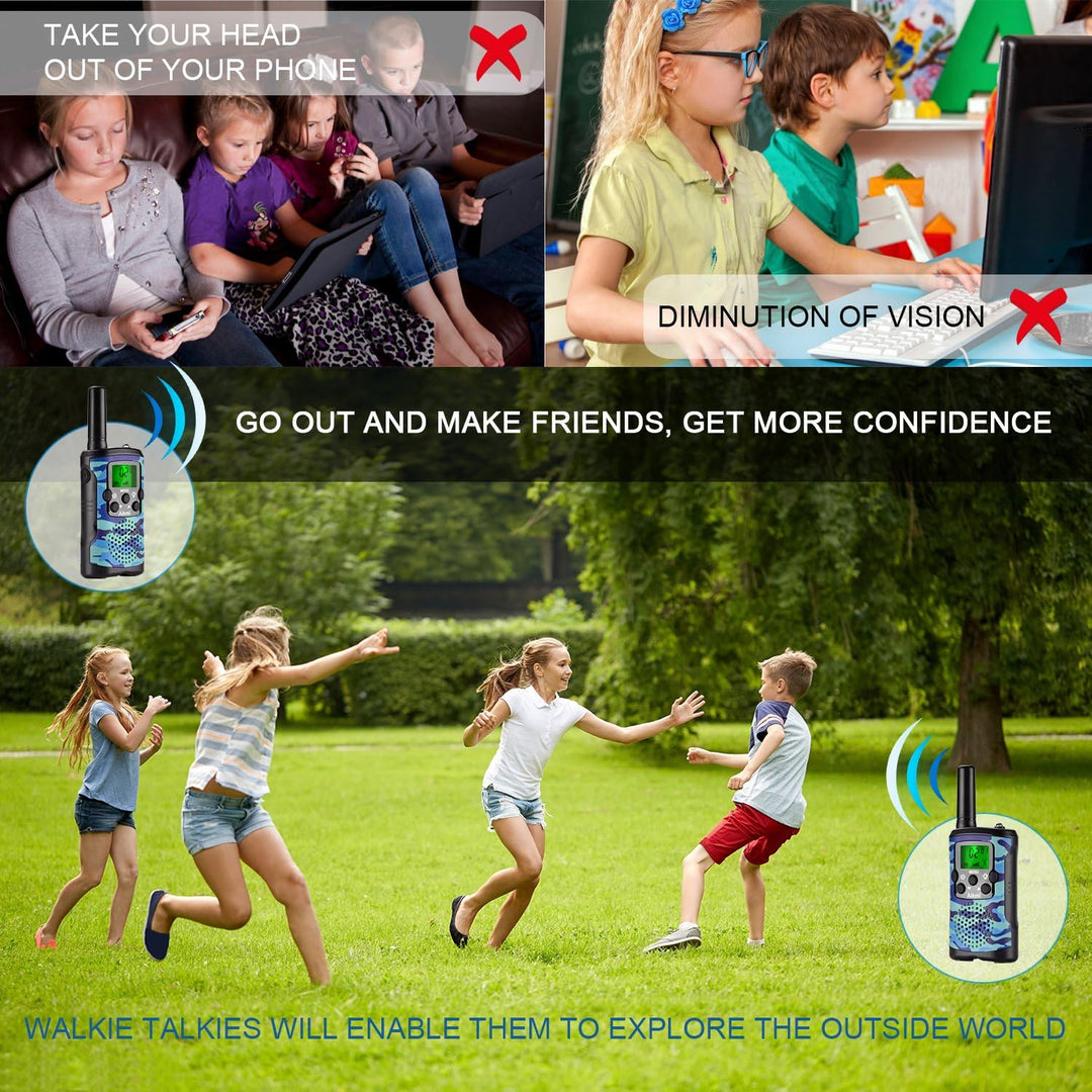 Aikmi - Walkie Talkies para niños, de 22 canales de radio, 2 vías y...