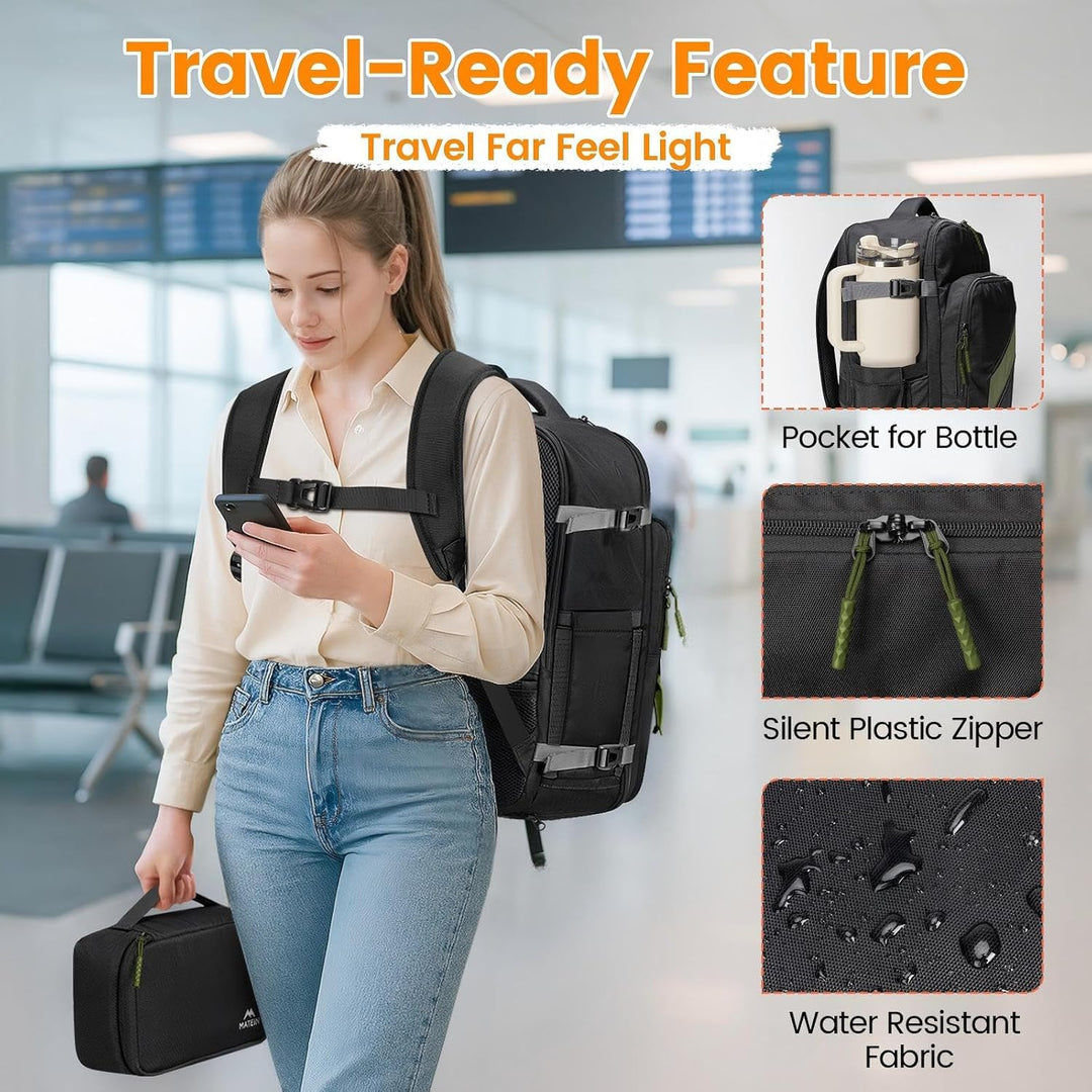 MATEIN Mochila de transporte para viajes con organizador tecnológic...