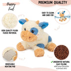 Vacas de peluche microondables y ponderadas, Vaca manchada azul