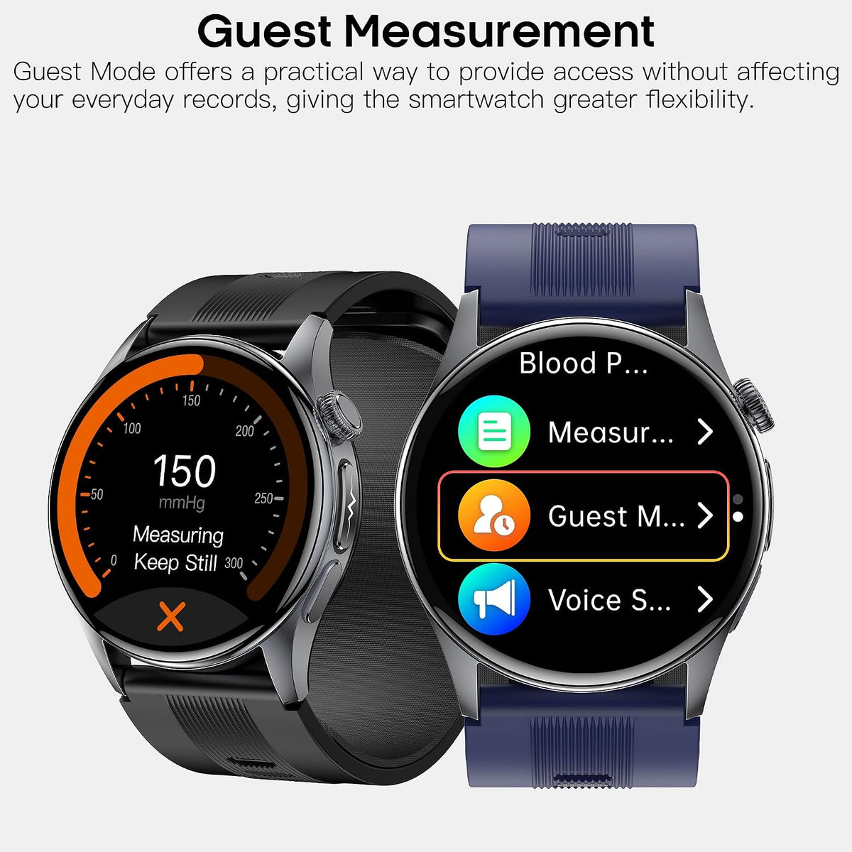 Smart Watch para Hombres y Mujeres con Correa de Airbag, Pantalla AMOLED de 1.56", Monitor de Ritmo Cardíaco y Presión Arterial, Rastreador de Oxígeno en Sangre y Sueño, Bucle de Voz, 70 Modos Deportivos Fitness Tracker