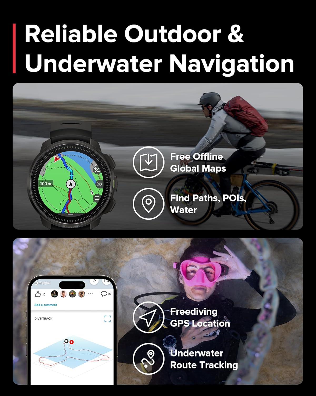 SUUNTO Ocean Dive Computer, reloj multideportivo GPS para entrenamiento