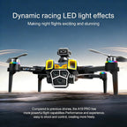 Dron con cámara para niños, drones para niños de 8 a 12 años con cámara y luces LED dinámicas de carreras, pantalla FPV integrada de 5.6 pulgadas, baterías duales, regalo perfecto de vacaciones y