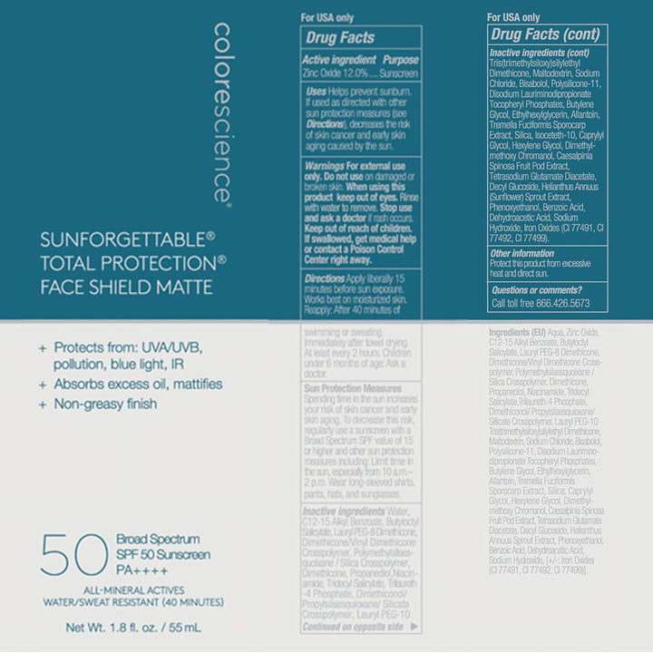 Colorescience Protector facial de protección total SPF 50