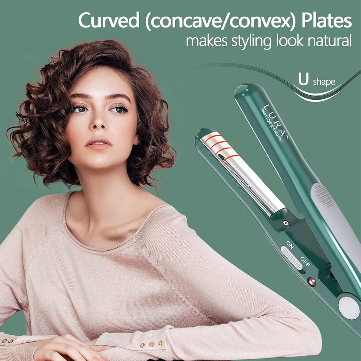 Plancha plana pequeña para corte de pelo Pixie: alisadora de platos...