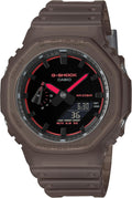 Casio G-Shock - Reloj analógico digital de resina marrón con luz ahumada GA2100K-5A