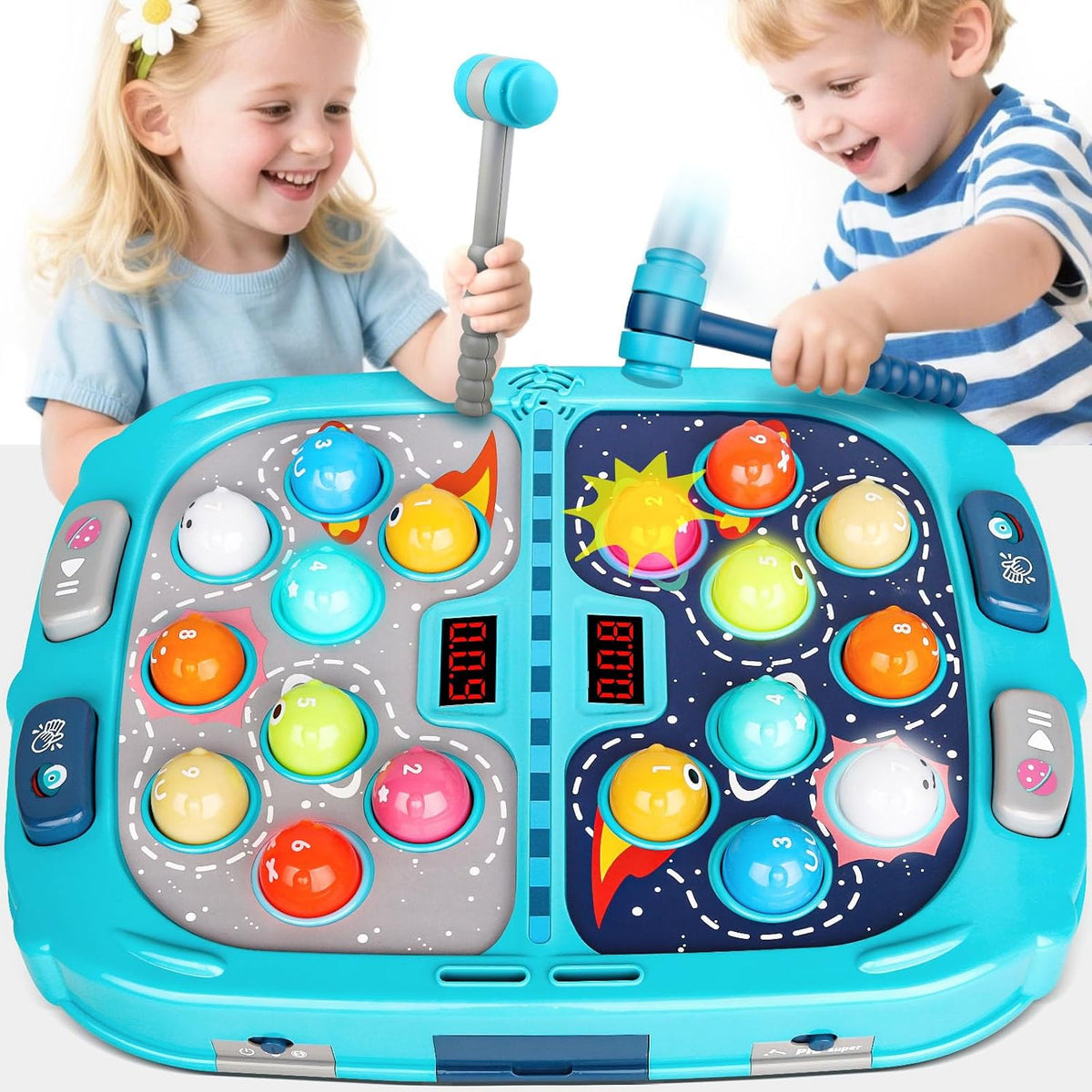 WAYKEE Whack Game Mole, Juego de Bateo para Niños de 3-12 Años, Regalo Infantil para Niños y Niñas