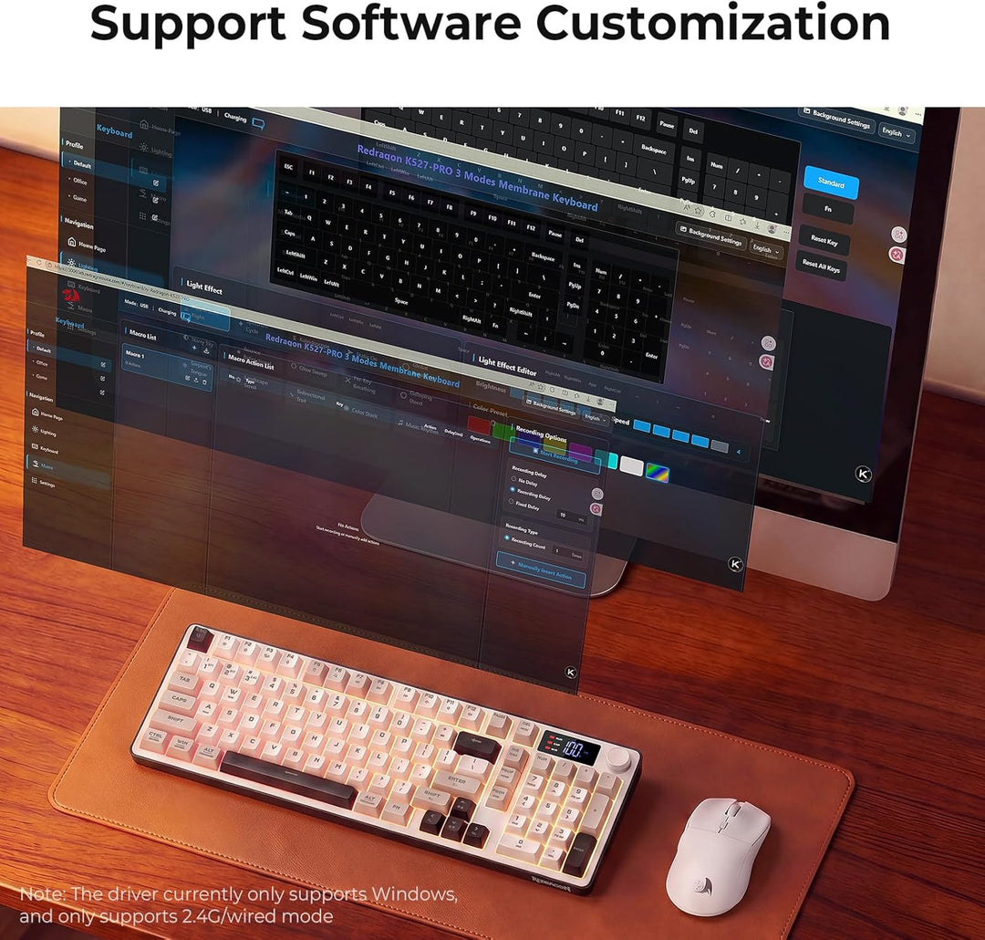 Redragon Teclado inalámbrico para juegos, teclado de computadora RG...