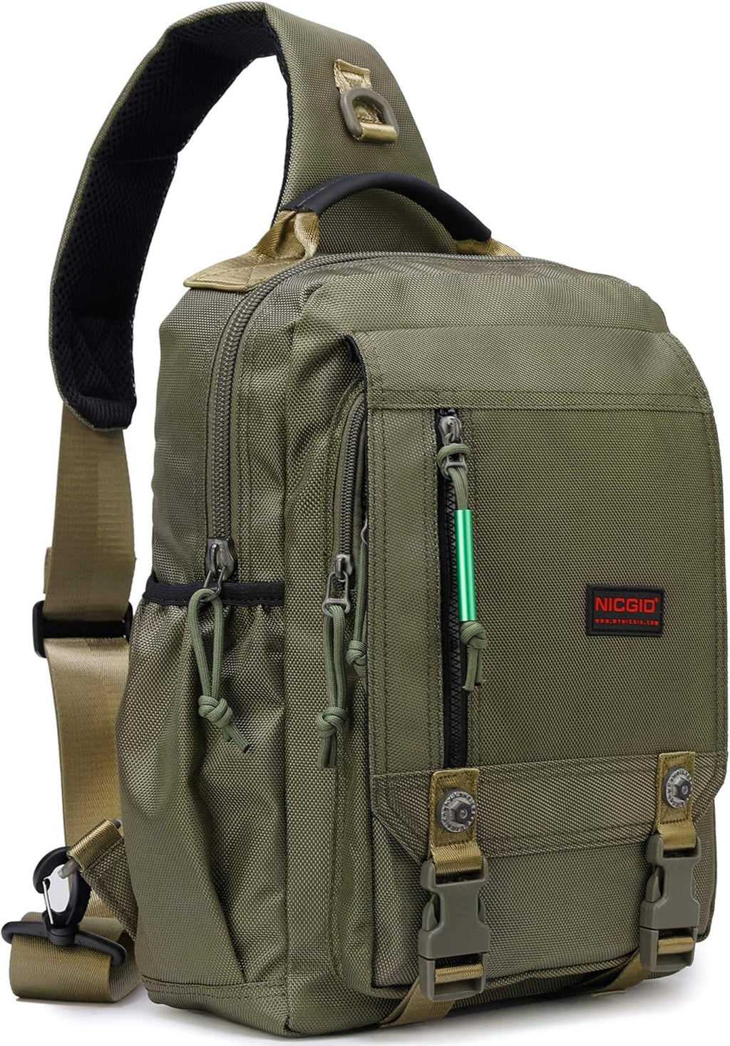 NICGID Bandoleras de hombro en el pecho, mochila para laptop, bolsa de mensajero cruzada para viajes al aire libre, hombres y mujeres