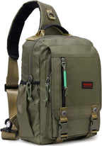 NICGID Bandoleras de hombro en el pecho, mochila para laptop, bolsa de mensajero cruzada para viajes al aire libre, hombres y mujeres