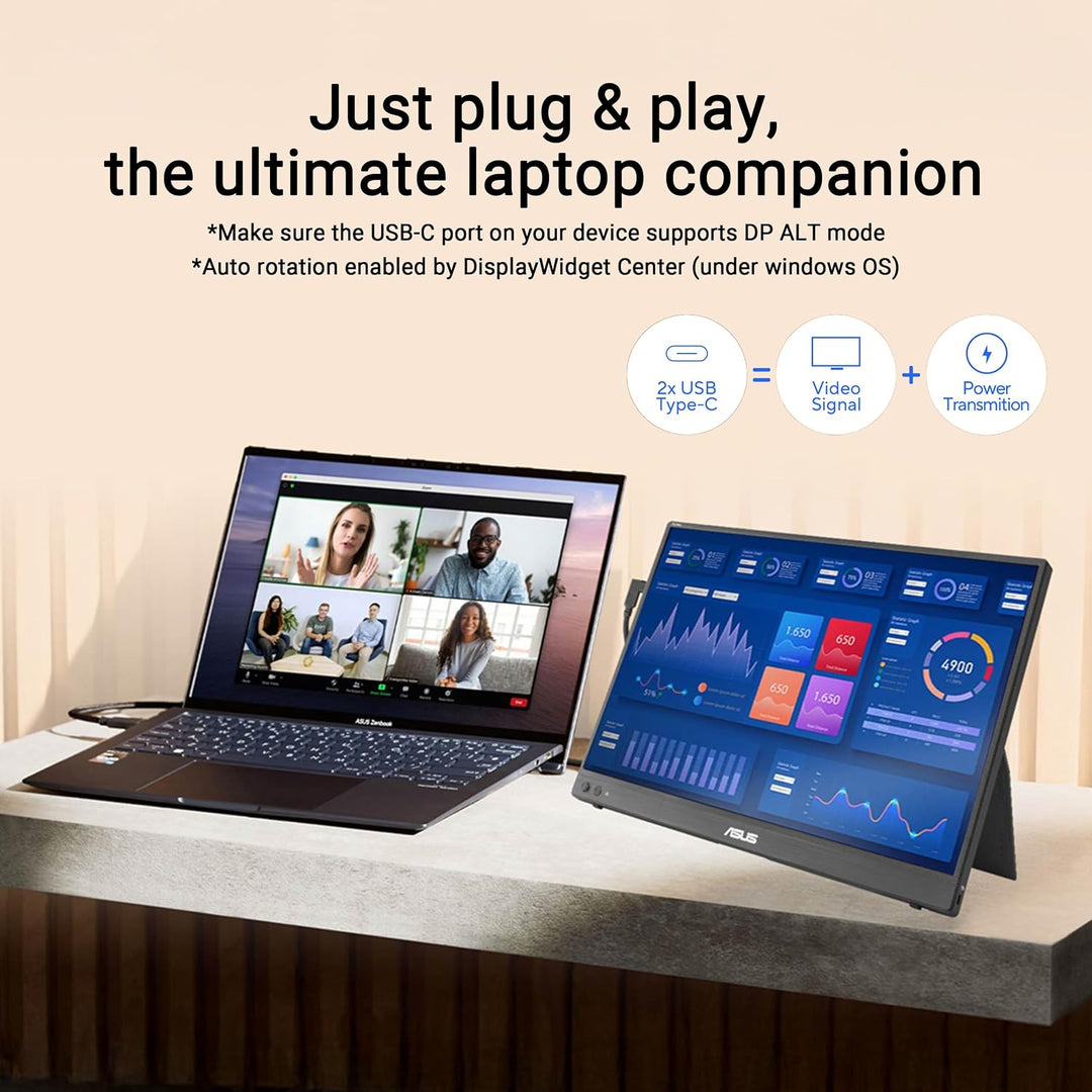 ASUS ZenScreen Monitor portátil USB-C 16:10 de 16 pulgadas (MB16NCG...