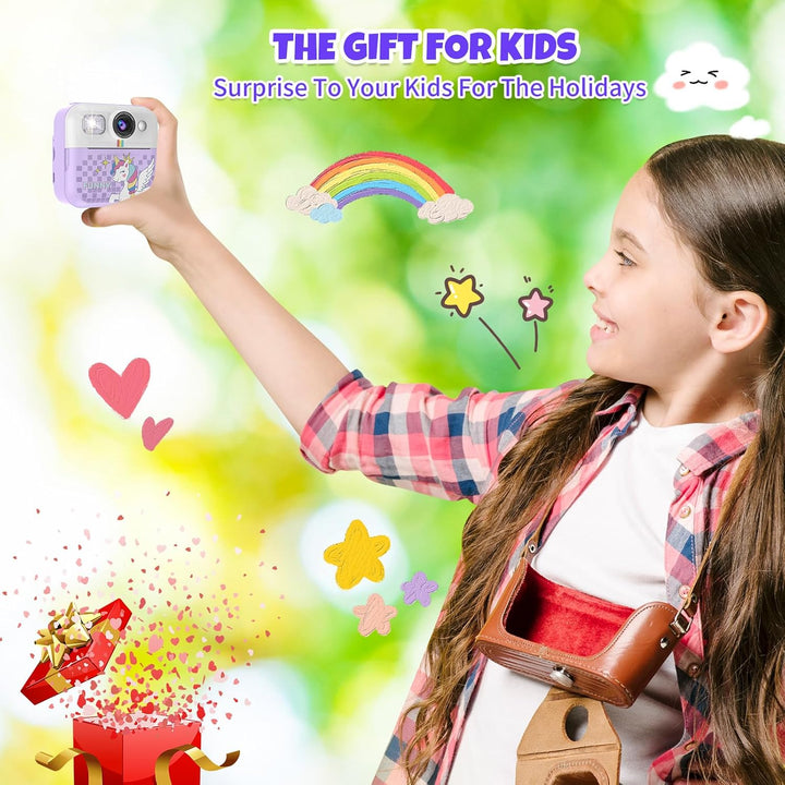 Cámara de impresión instantánea para niños, cámaras imprimibles par...