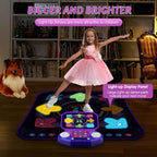 Juguetes de alfombrilla de baile para niñas y niños de 3 a 12 años, alfombrillas de baile con 8 botones iluminados y Bluetooth inalámbrico, juguete de baile con música y 5 modos de juego, regalos de