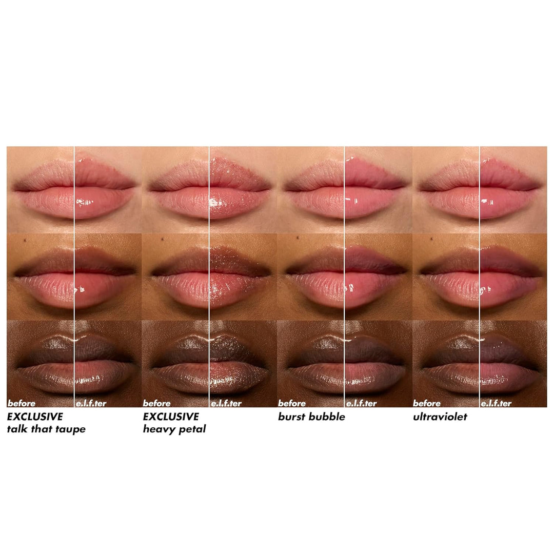 e.l.f. Glow Reviver Kit de Aceite Labial Voluminizador, Aceites Lab...