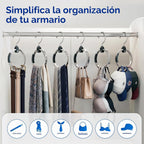Perchas multiusos para armario, colgador de corbata y cinturón para armario, gran organizador de cinturón que ahorra espacio para armario, ideal para guardar cinturones, corbatas