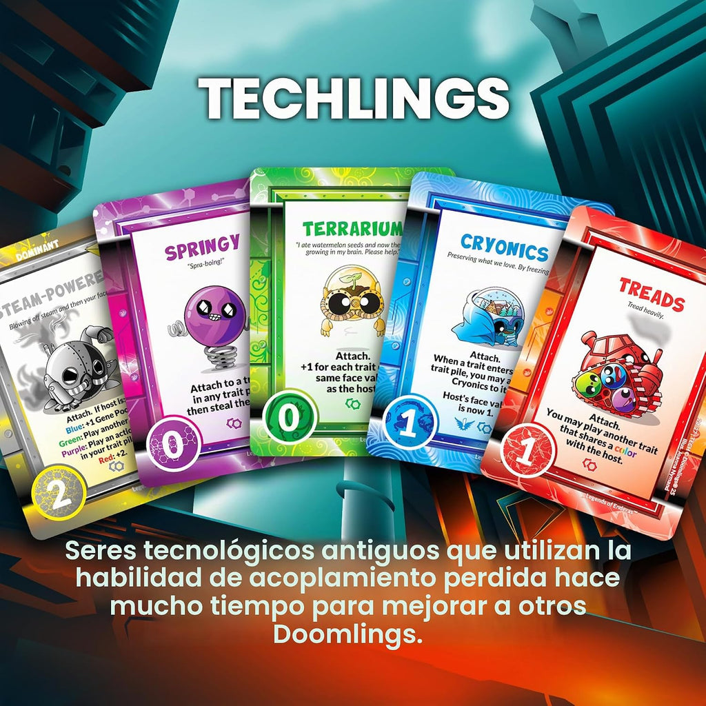 Doomlings - Un delicioso juego de cartas para el fin del mundo - Expansión de variedades de Leyendas de Enderas - 120 cartas nuevas