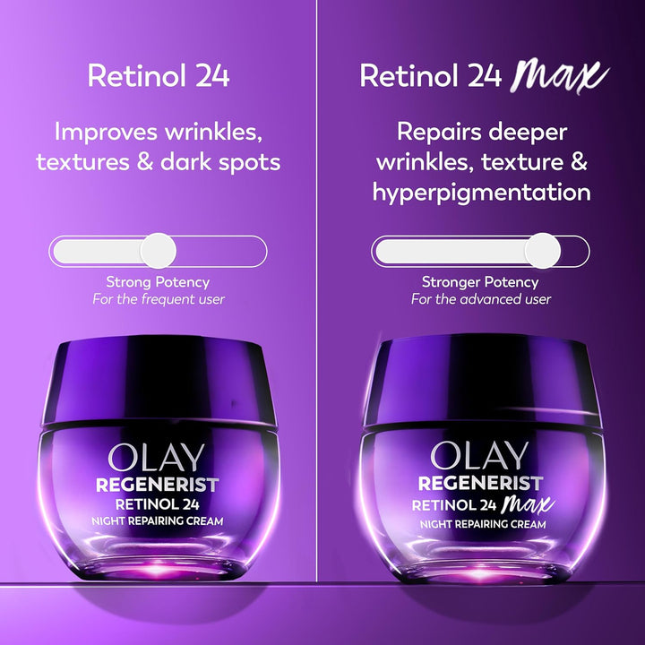 Olay Crema de noche de retinol para mujer, MAX, antienvejecimiento,...
