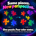 Rompecabezas redondos de 500 piezas - CMY Cubes - paleta arco iris - rompecabezas de rueda de colores que cambia - juego intelectual difícil y desafiante para adultos y adolescentes - ¡rompecabezas