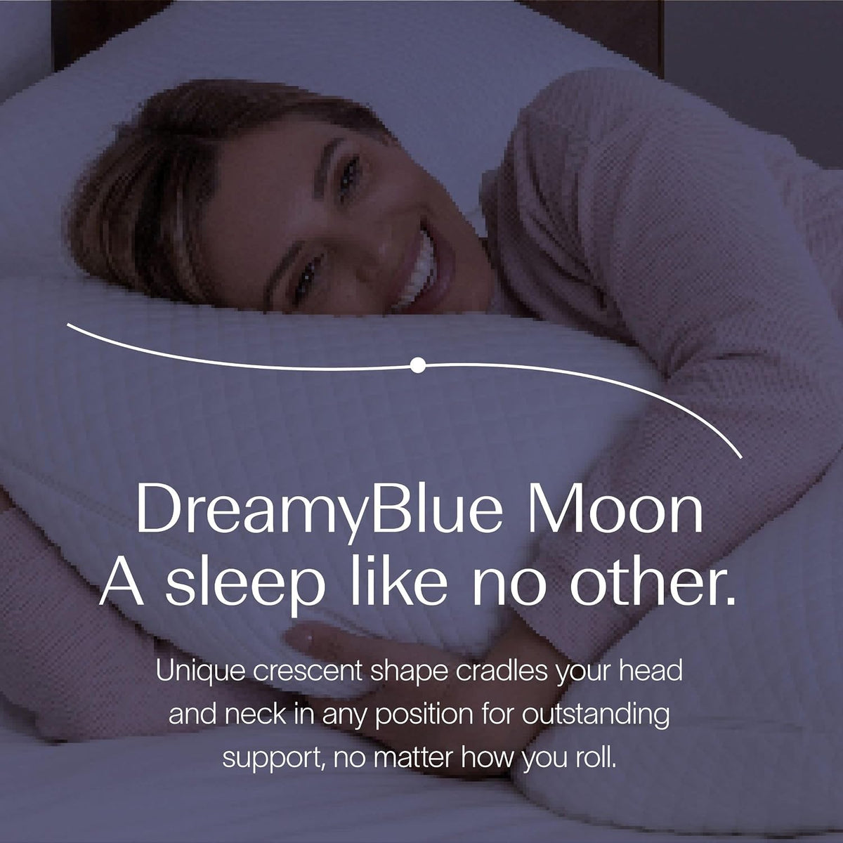 DreamyBlue Moon Pillow Queen, Adjustable Shredded Memory Foam