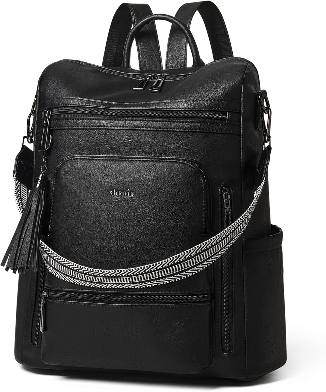 Shrrie: mochila de cuero vegano para laptop de 14 pulgadas para muj...