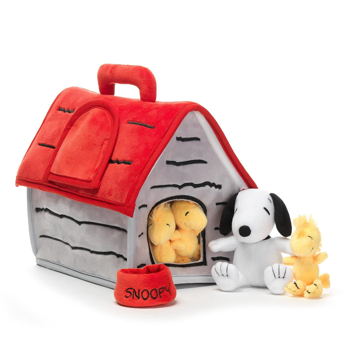 Lambs & Ivy Classic Snoopy Plush Casita de Perro de Peluche con 5 Animales de Peluche