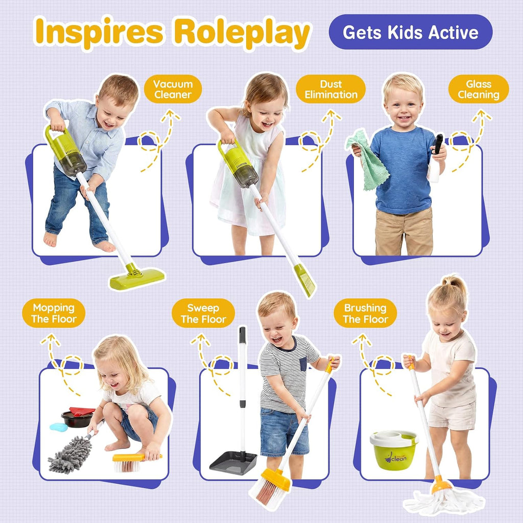 Dreamon - Juego de limpieza para niños, juego de limpieza de juguetes de 14