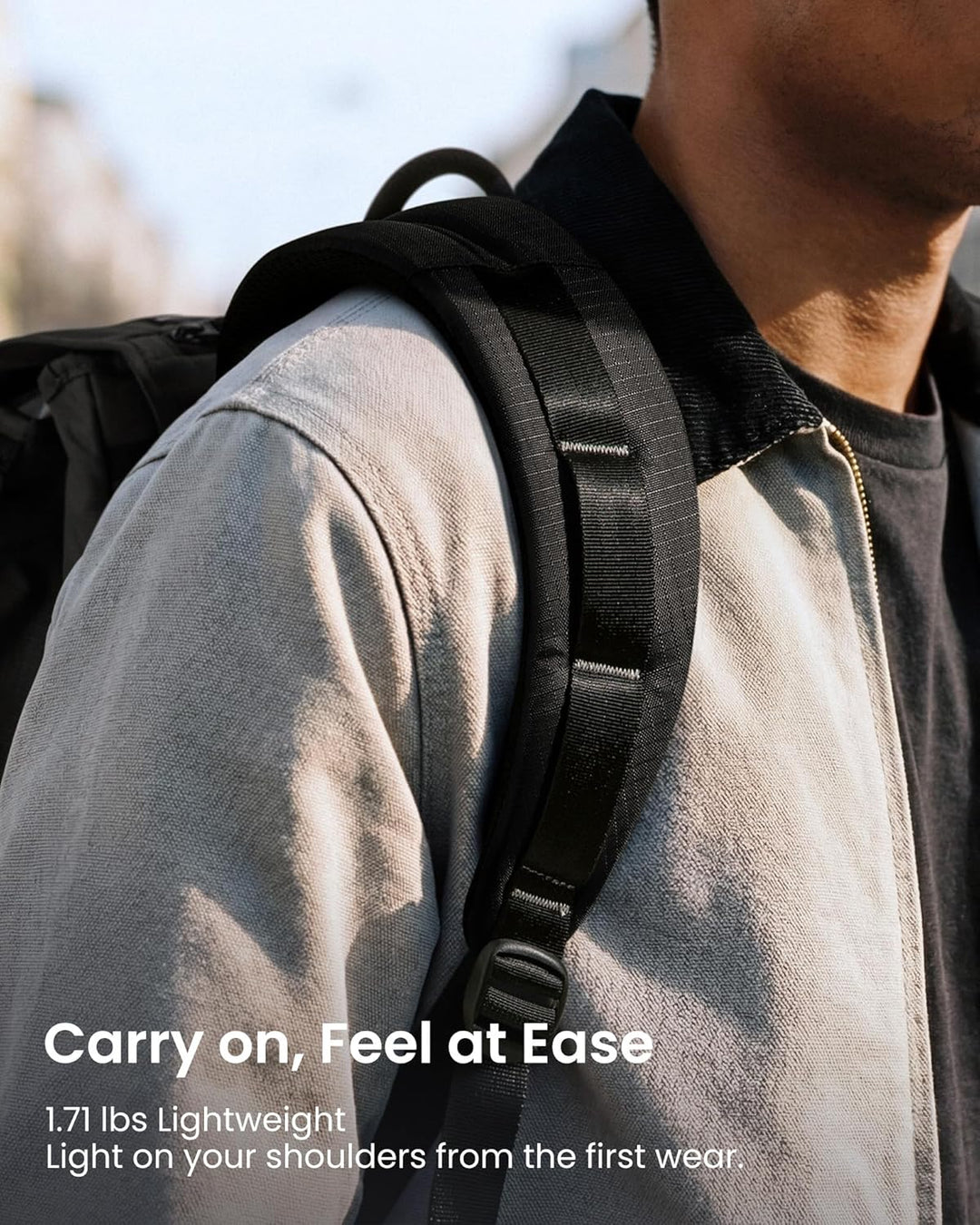 tomtoc Mochila para laptop con solapa, ligera, resistente al agua,...