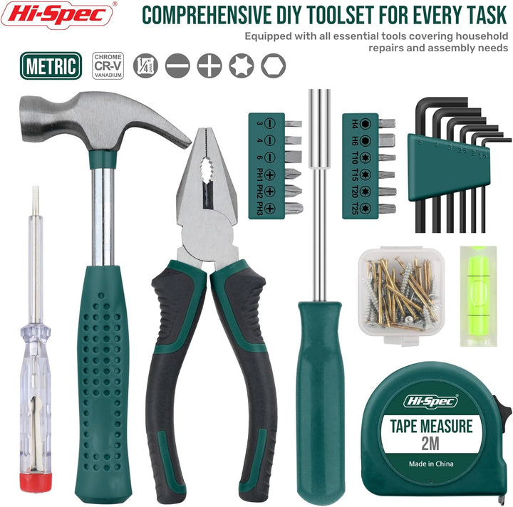 Hi-Spec Kit de herramientas pequeño compacto para bricolaje en el h...