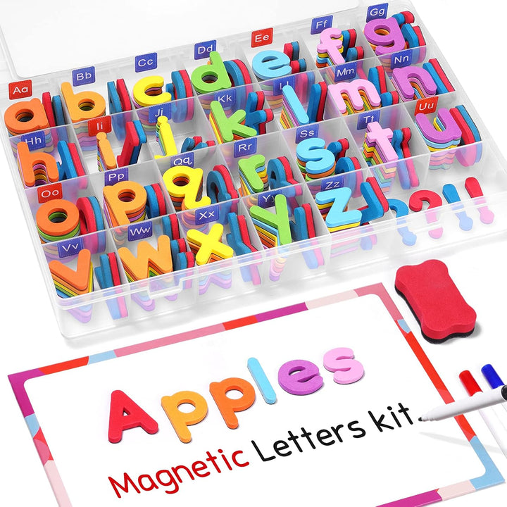 Gamenote - Kit de letras magnéticas del alfabeto, 178 piezas con ta...