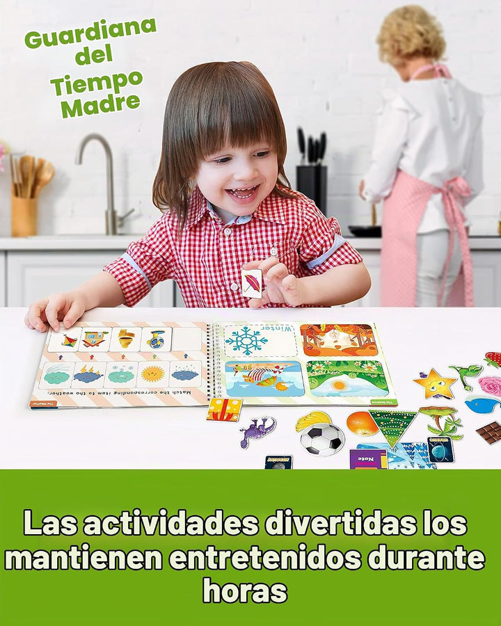 Coogam Libro de Actividades Magnético para Preescolar, 9 Pegatinas...