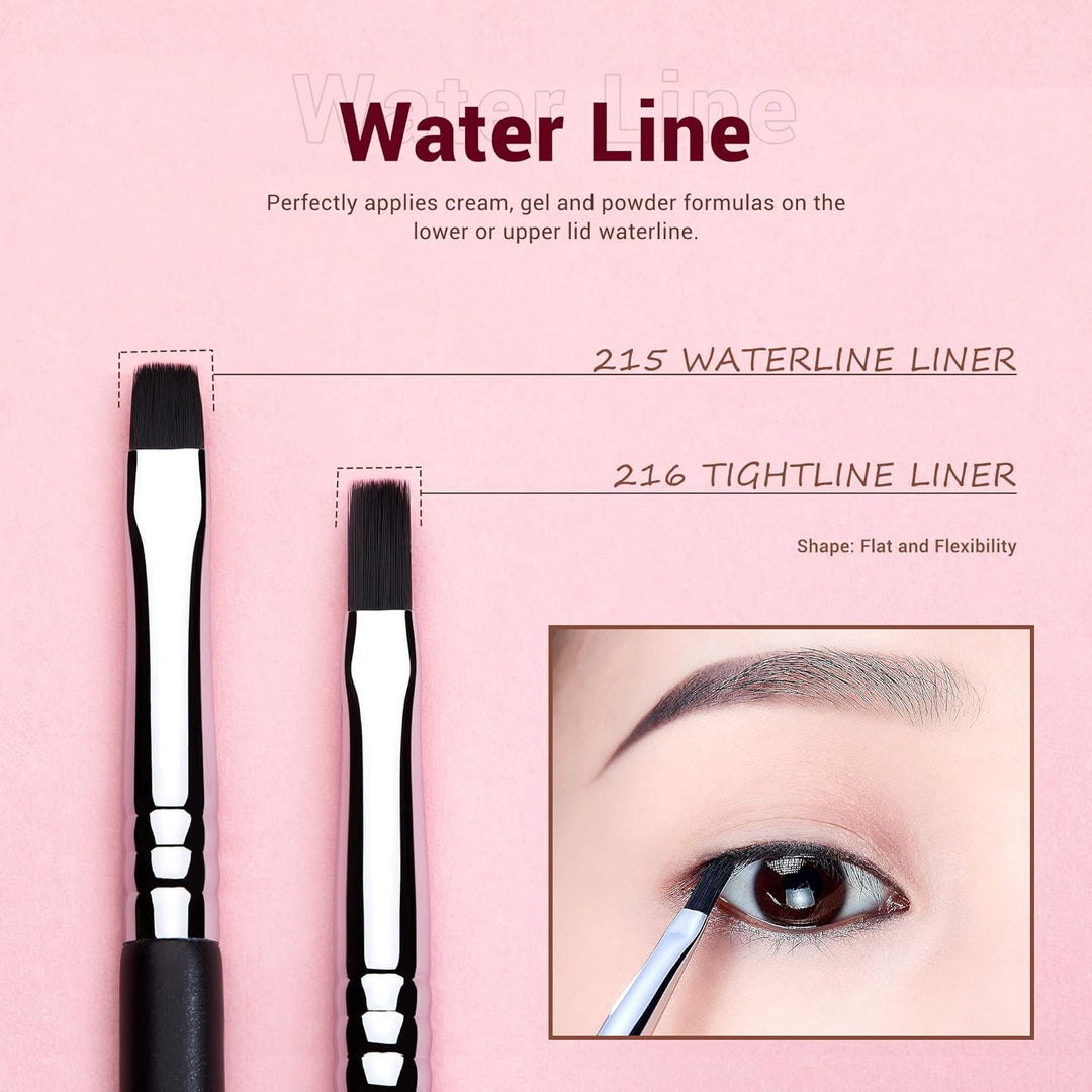 Juego de brochas delineador de ojos Jessup, brochas de maquillaje d...