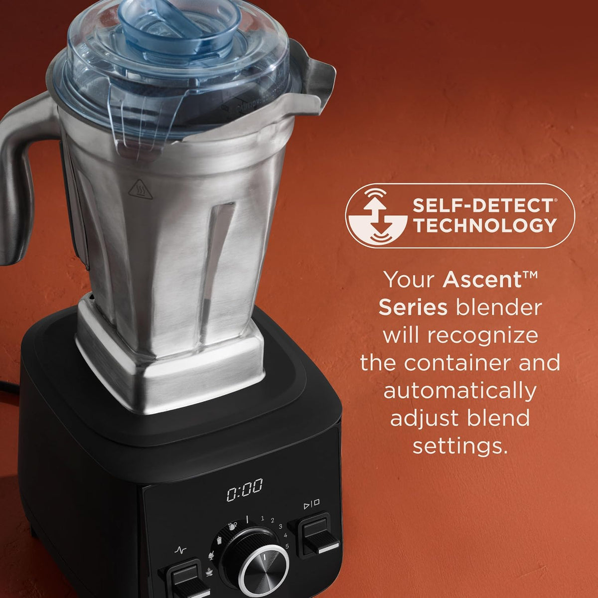 Recipiente de licuadora Vitamix de acero inoxidable de 48 oz. con SELF-DETECT, libre de BPA