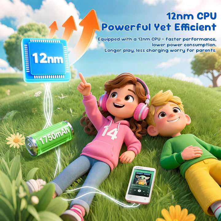Globluum Reproductor MP3 de 80 GB para niños, controles parentales,...