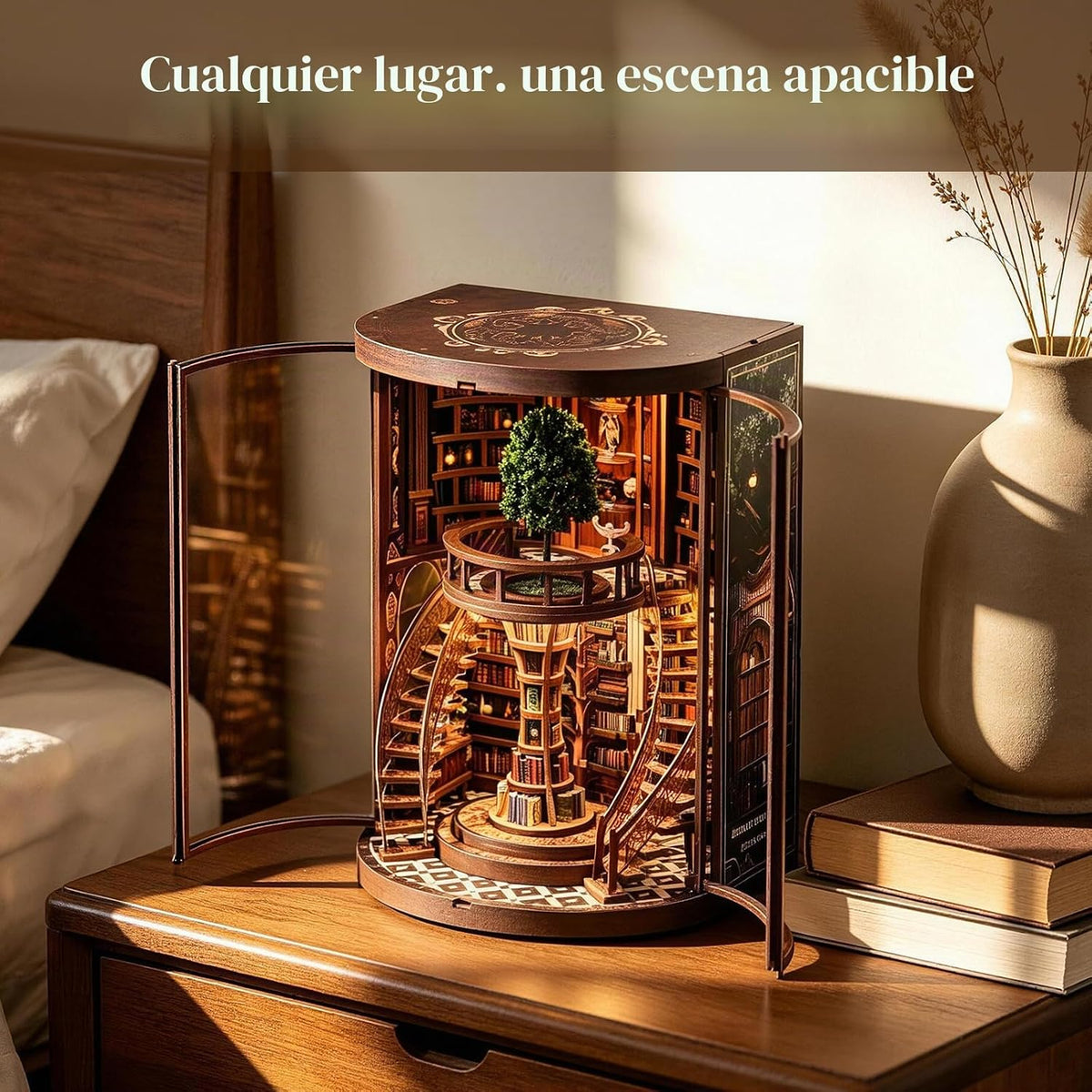 Kaayeewood Kit de rincón de libros, rompecabezas de madera 3D para adultos