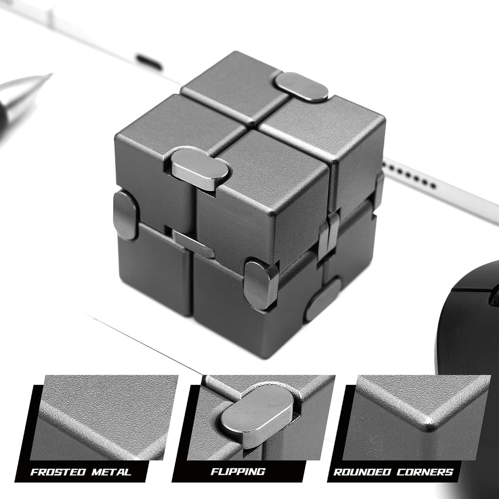 Cubo infinito de metal Fidget juguete para aliviar el estrés TDAH