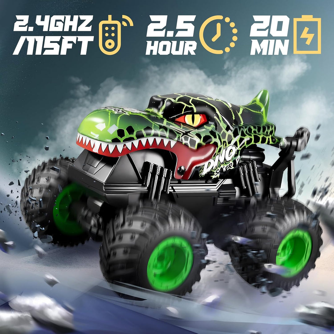 BEZGAR Monster Truck Toys - Camión monstruo de control remoto con l...