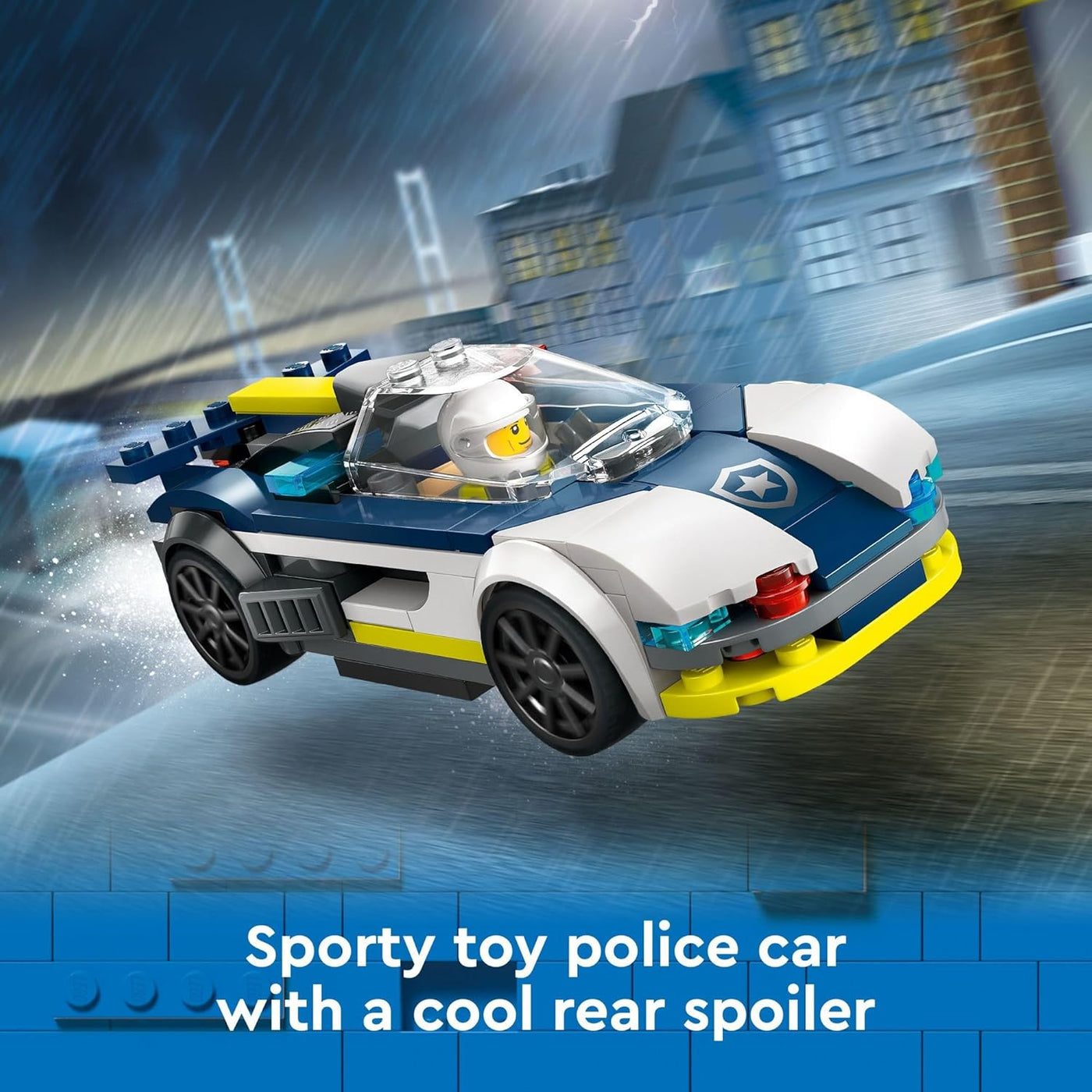 LEGO Coche de policía de la ciudad y persecución de autos