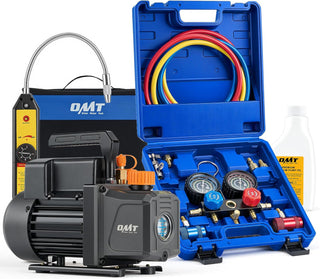 Orion Motor Tech R1234yf Bomba de vacío de AC y juego de manómetros...