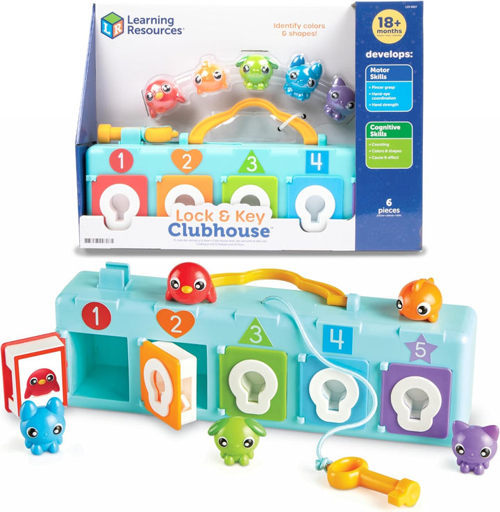Learning Resources Lock &amp; Key Clubhouse, juegos de conteo y mot...
