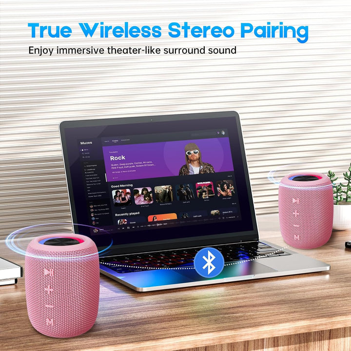 Parlante Bluetooth portátil, altavoz inalámbrico BT5.3 de 20W con d...