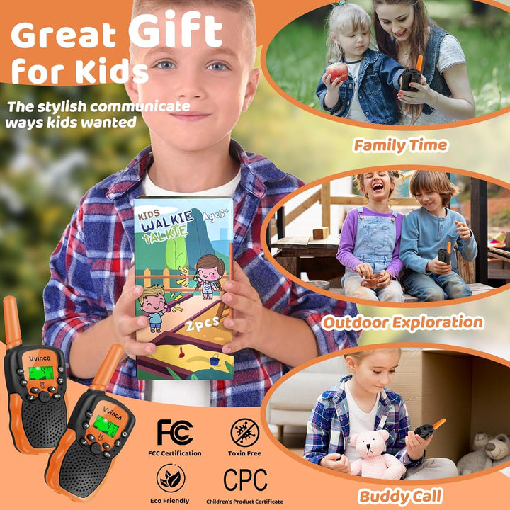 Vvinca Walkie Talkies para niños recargables, juguetes y regalos pa...