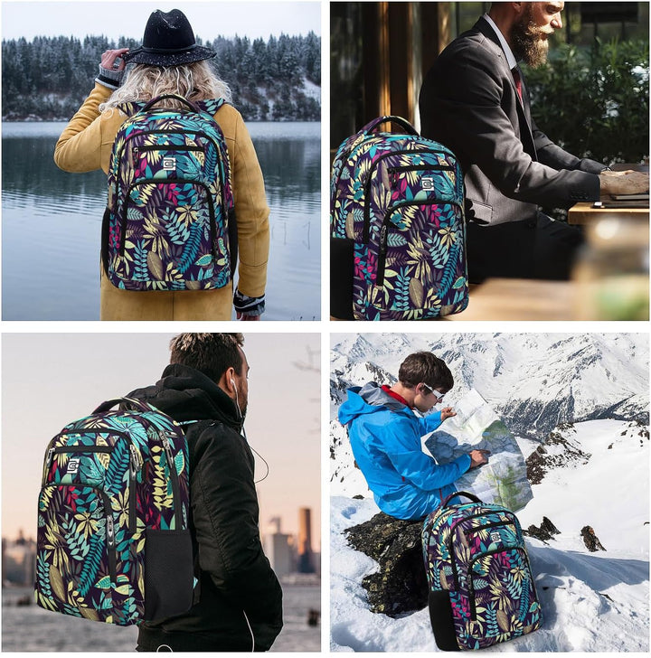 Mochila para Laptop Volher, Hoja, 15,6 pulg., Computadora portátil
