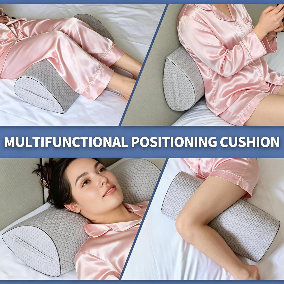 Almohada de rodilla de espuma viscoelástica para dormir de espalda